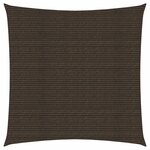vidaXL Voile d'ombrage 160 g/m² Marron 7x7 m PEHD