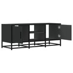 vidaXL Meuble TV noir 100x35x41 cm bois d'ingénierie et métal