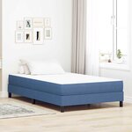 vidaXL Matelas de Lit avec matelas Bleu 120 x 190 cm tissu