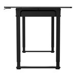 Bureau table poste de travail électrique à hauteur réglable 180 x 80 cm noir 03_0009078