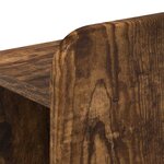 vidaXL Cadre de lit avec rangement Chêne fumé 140 x 190 cm