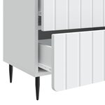 vidaXL Cabinet de chevet Blanc 62 x 34 5 x 49 5 cm Bois d'ingénierie