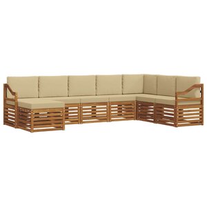 vidaXL Ensemble de canapés d'extérieur 8 Pièces Naturel et Beige