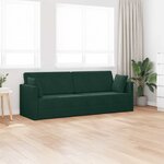 vidaXL Canapé-lit au sol Vert foncé 213 x 70 x 77 cm Velours