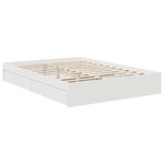 vidaXL Lit de Rangement Blanc 140 x 190 cm Bois d'ingénierie