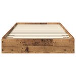 vidaXL Cadre de lit au sol Bois ancien 80 x 200 cm Bois d'ingénierie