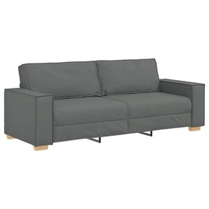 vidaXL Canapé 3 places Gris foncé 220x78x84 cm Tissu