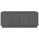 vidaXL Table basse Gris 100x50x41 cm Bois massif de pin