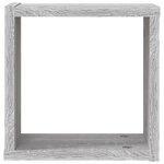 vidaXL Étagères flottantes Gris sonoma MDF Moyenne Montage mural