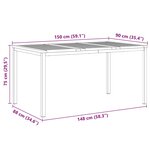 vidaXL Table à manger d'extérieur Marron Bois d'acacia massif