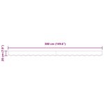 vidaXL Store à auvent pour cadre de 4 m  blanc  3 8 x 0 2 m