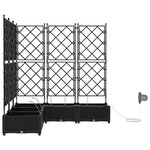 vidaXL Pots de jardin Noir 120 x 120 x 126 cm Acier