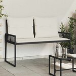 vidaXL Banc extérieur 2 -Seater 4 pc 110 x 59 x 82 cm polyrotin