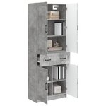 vidaXL Ensemble de Meubles 2 Pièces Gris béton Bois d'ingénierie