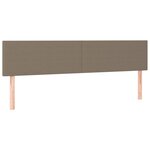 vidaXL Tête de lit à LED Taupe 200x5x78/88 cm Tissu