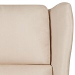vidaXL Fauteuil de massage Crème Tissu