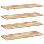 vidaXL Étagères flottantes 4 Pièces 100x30x2 cm acacia massif non traité