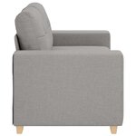 vidaXL Canapé deux places avec coussin Gris nuage tissu