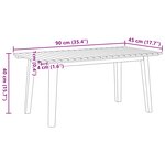 vidaXL Chaises de jardin avec table 5 Pièces Noir 90 x 45 x 40 cm