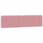 vidaXL Coussin de tête de lit rose 200 cm velours