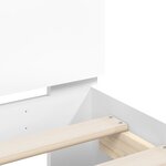 vidaXL Cadre de lit avec tête de lit blanc 120x200cm bois d'ingénierie