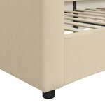 vidaXL Lit de repos sans matelas crème 90x200 cm tissu