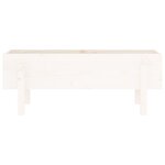 vidaXL Lit surélevé de jardin blanc 101x30x38 cm bois de pin massif
