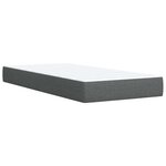 vidaXL Sommier à lattes de lit avec matelas Gris foncé 90x200 cm Tissu