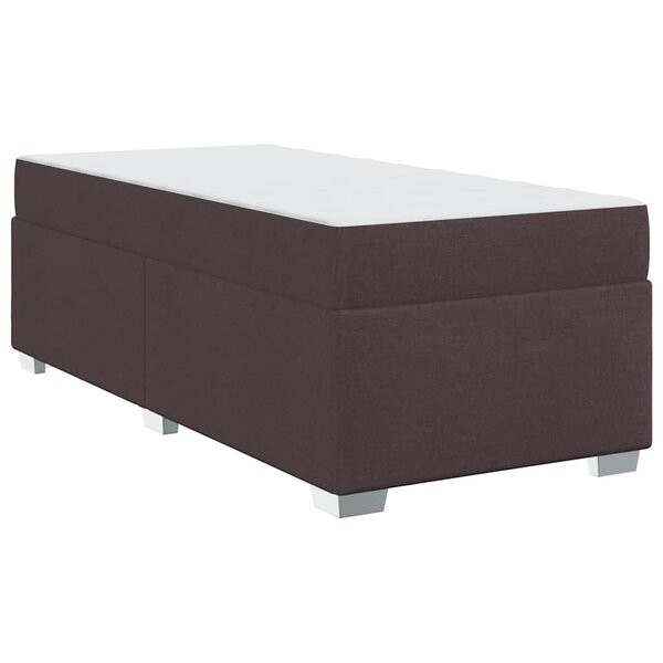 vidaXL Cadre de lit Marron foncé 100 x 200 cm tissu