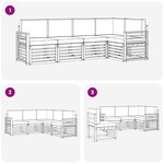 vidaXL Ensemble de canapés d'extérieur 5 Pièces Blanc et anthracite