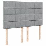 vidaXL Sommier à lattes de lit avec matelas Gris clair 140x200cm Tissu