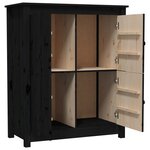 vidaXL Buffet Noir 83x41 5x100 cm Bois massif de pin