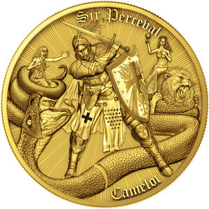 Monnaie SIR PERCEVAL Gilded Camelot 1 Oz Argent 2$ Niue 2026