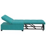 vidaXL Canapé-lit Turquoise 67 x 194 x 38 cm Velours