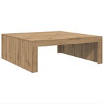 vidaXL Table basse chêne artisanal 100x100x35 cm bois d'ingénierie