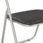 Vidaxl chaises pliantes de salle à manger 4 pièces noir similicuir
