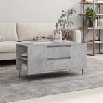 vidaXL Table basse gris béton 102x44 5x50 cm bois d'ingénierie