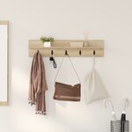 vidaXL Porte-manteau mural avec étagère Chêne sonoma 80 x 10.5 x 18 cm