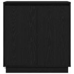 Buffet vidaXL avec LED  Noir  Chêne  71x34 5x75 cm  en bois d'ingénierie