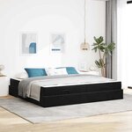 vidaXL Cadre de lit Noir 200 x 200 cm Velours