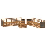 vidaXL Ensemble de canapés d'extérieur 9 pc Naturel