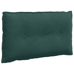 vidaXL Coussin de Dos Vert foncé 80 x 50 cm Tissu en velours côtelé
