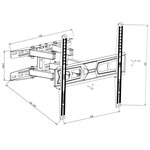 Tectake Support mural TV 32"- 55" orientable et inclinable,VESA max.: 400x400, max. 60kg