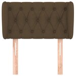 vidaXL Tête de lit avec oreilles Marron Foncé 83x23x78/88 cm Tissu