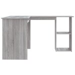 vidaXL Bureau d'angle sonoma gris 120x140x75 cm bois d'ingénierie