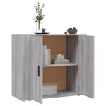 vidaXL Buffet Sonoma gris 80x33x70 cm Bois d'ingénierie