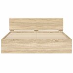 vidaXL Cadre de lit sans matelas chêne sonoma 150x200 cm