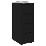 vidaXL Armoire de rangement Noir 40 x 48 x 105 cm Bois d'ingénierie
