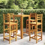 vidaXL Ensemble de bar de jardin 5 Pièces Bois d'acacia solide