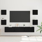 vidaXL Ensemble meuble TV 7 Pièces Chêne noir Moyen 180 x 30 x 30 cm